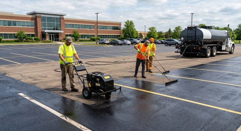 Church Parking Lot Sealcoating in Greenville, SC